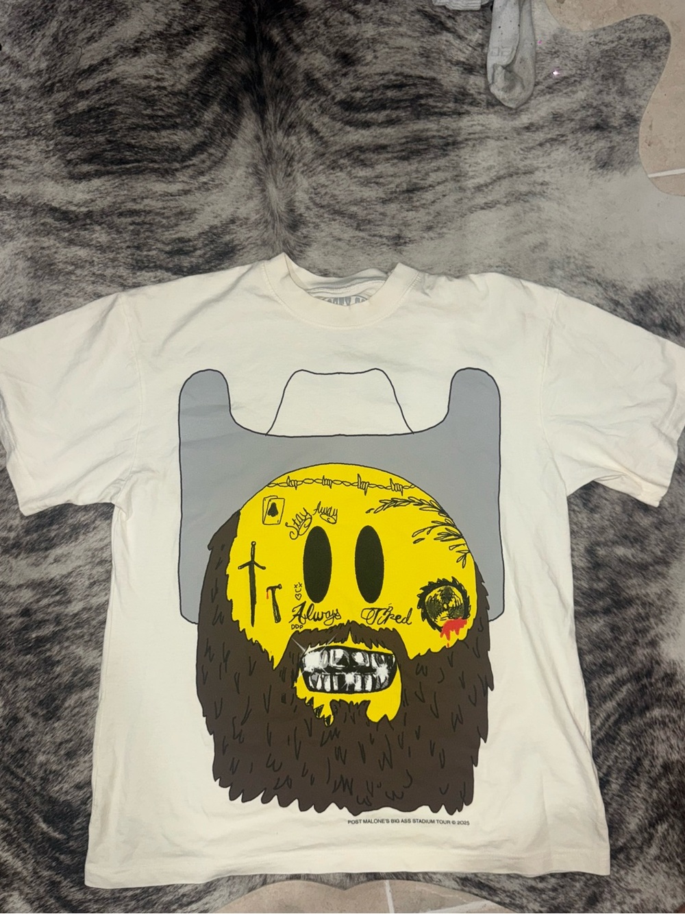 Post Malone “ Big Ass stadium tour “ emoji tee shirt men’s size Large